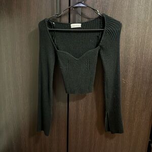 Urban Outfitters Black Ribbed Knit Sweater